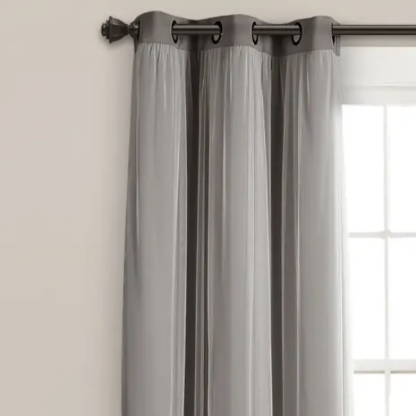 Curtains & Drapes-Kirkland's Home Navy Back Tab Blackout Curtain Panel Set, 84 In. Blue