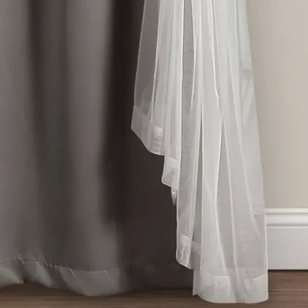Curtains & Drapes-Kirkland's Home Navy Back Tab Blackout Curtain Panel Set, 84 In. Blue