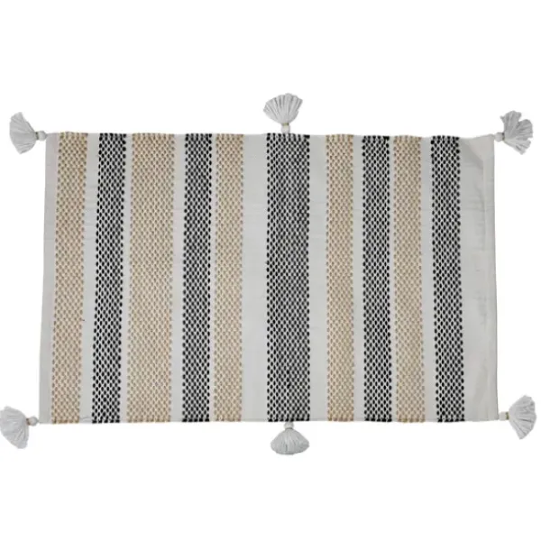 Outdoor Rugs-Kirkland's Home Navy Bold Stripe Indoor/Outdoor Area Rug, 5X7 Blue/Gray