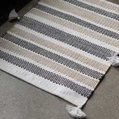 Outdoor Rugs-Kirkland's Home Navy Bold Stripe Indoor/Outdoor Area Rug, 5X7 Blue/Gray