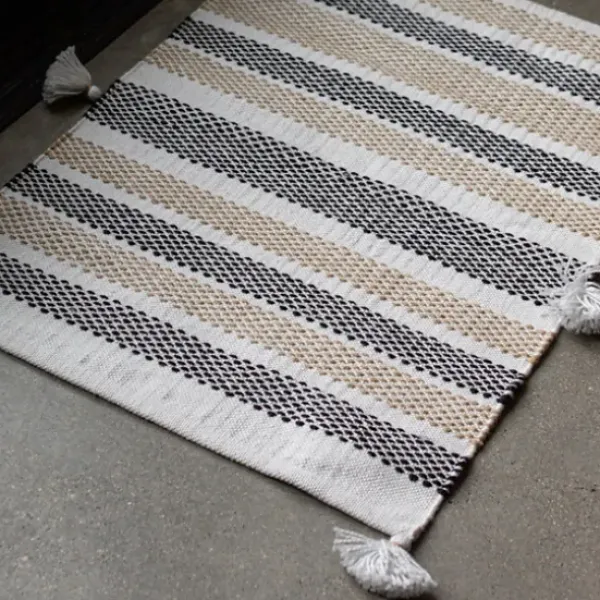 Outdoor Rugs-Kirkland's Home Navy Bold Stripe Indoor/Outdoor Area Rug, 5X7 Blue/Gray