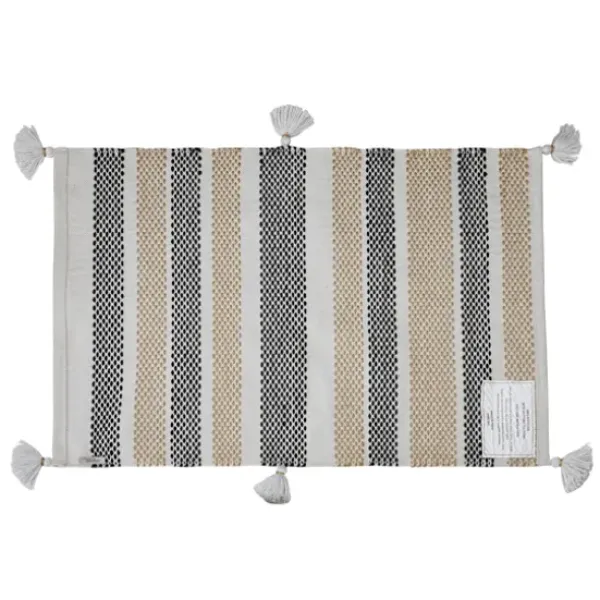 Outdoor Rugs-Kirkland's Home Navy Bold Stripe Indoor/Outdoor Area Rug, 5X7 Blue/Gray