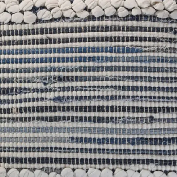 Pillows-Kirkland's Home Navy Bold Textured Pillow Blue/Ivory