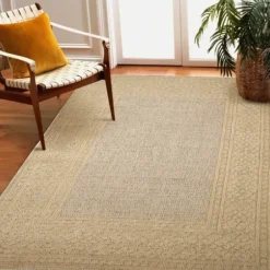 Outdoor Rugs-Kirkland's Home Navy Bordered Indoor/Outdoor Accent Rug, 2X4 Blue