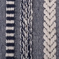 Blankets & Throws-Kirkland's Home Navy Braided Stripe Throw Blue