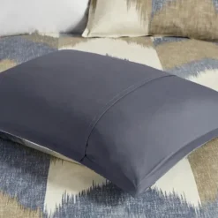 Comforters-Kirkland's Home Navy Broken Chevron 3-Pc. Full/Queen Comforter Set Blue/Gray