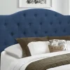 Beds & Headboards-Kirkland's Home Navy Bryne Button Tufted Full/Queen Headboard Blue