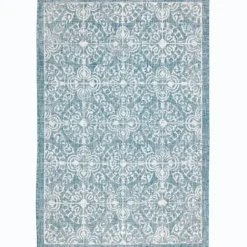 Outdoor Rugs-Kirkland's Home Navy Cabana Stripe Indoor/Outdoor Area Rug, 7X9 Blue/White