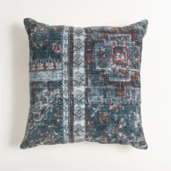 Pillows-Kirkland's Home Navy Carissima Vintage Print Pillow Blue