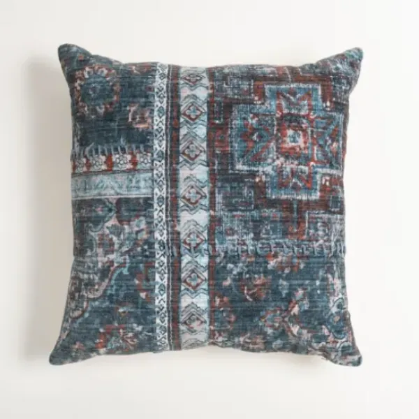 Pillows-Kirkland's Home Navy Carissima Vintage Print Pillow Blue