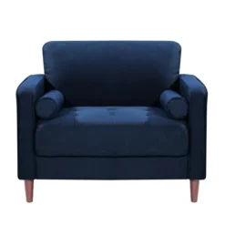 Accent Chairs-Kirkland's Home Navy Chelsea Modern Accent Chair Blue