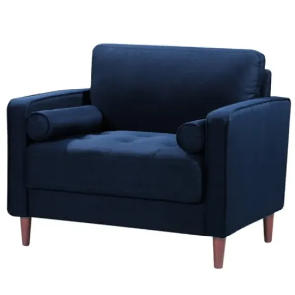 Accent Chairs-Kirkland's Home Navy Chelsea Modern Accent Chair Blue