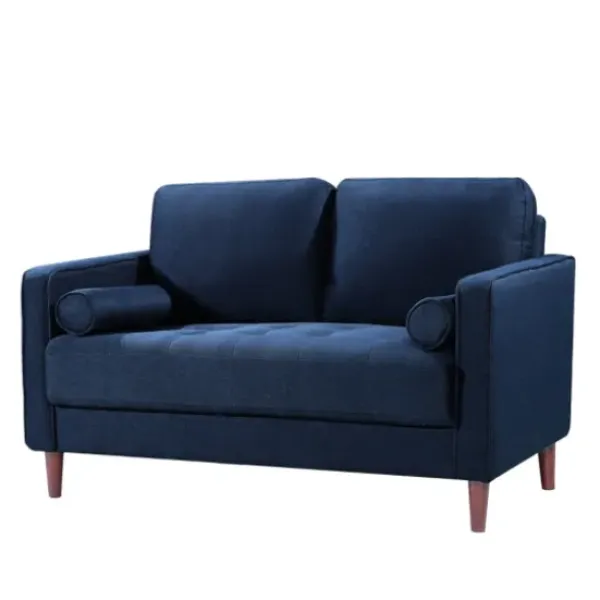 Sofas & Loveseats-Kirkland's Home Navy Chelsea Modern Loveseat Blue