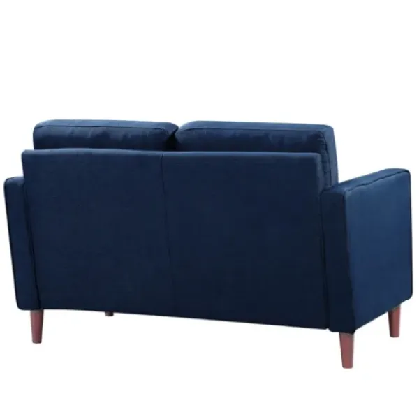 Sofas & Loveseats-Kirkland's Home Navy Chelsea Modern Loveseat Blue