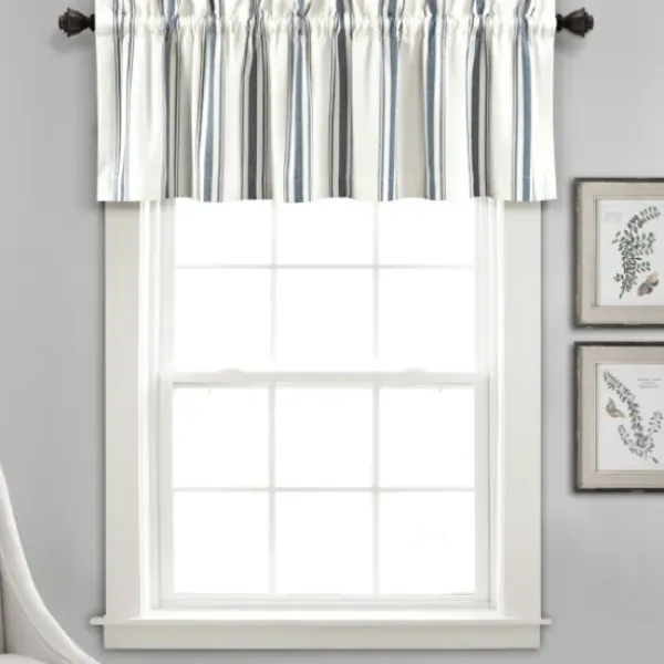 Curtains & Drapes-Kirkland's Home Navy Chevron 2-Pc. Panel Curtain Set, 84 In. White/Blue