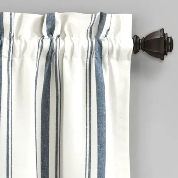 Curtains & Drapes-Kirkland's Home Navy Chevron 2-Pc. Panel Curtain Set, 84 In. White/Blue