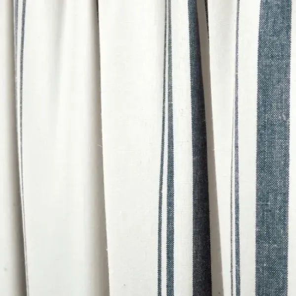 Curtains & Drapes-Kirkland's Home Navy Chevron 2-Pc. Panel Curtain Set, 84 In. White/Blue