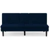 Sofas & Loveseats-Kirkland's Home Navy Console Usb Port Convertible Sofa Blue