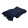 Blankets & Throws-Kirkland's Home Navy Cotton Tassel Throw Blue