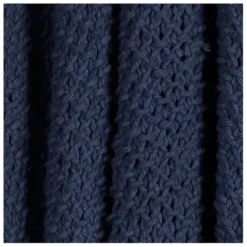 Blankets & Throws-Kirkland's Home Navy Cotton Tassel Throw Blue