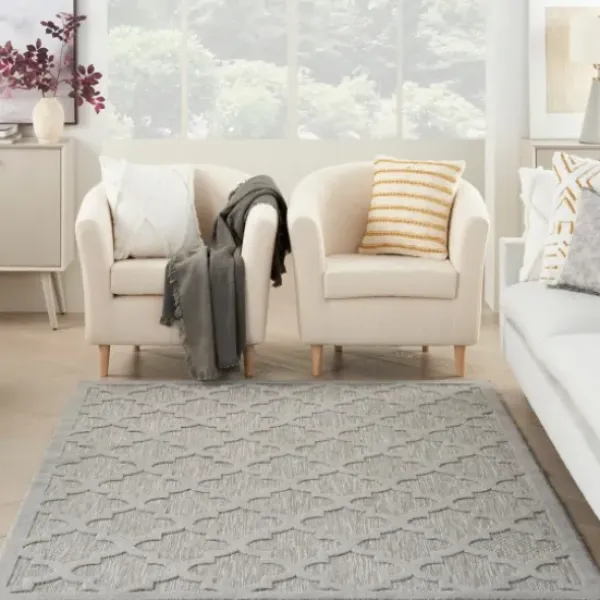 Outdoor Rugs-Kirkland's Home Navy Diamond Indoor/Outdoor Area Rug, 6X9 Blue