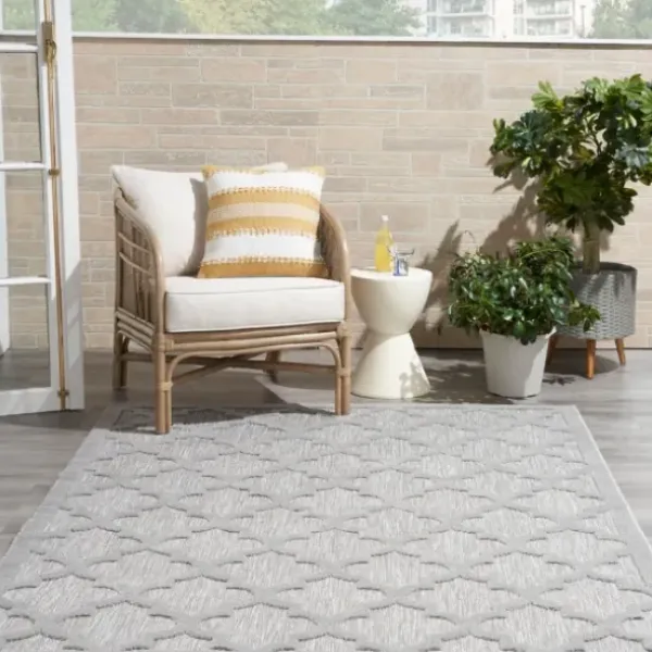 Outdoor Rugs-Kirkland's Home Navy Diamond Indoor/Outdoor Area Rug, 6X9 Blue
