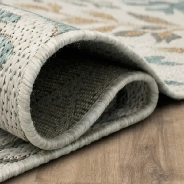 Outdoor Rugs-Kirkland's Home Navy Diamond Indoor/Outdoor Area Rug, 5X7 Blue