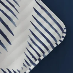 Quilts-Kirkland's Home Navy Diamond Line Reversible 2-Pc. Twin Quilt Set Blue/White
