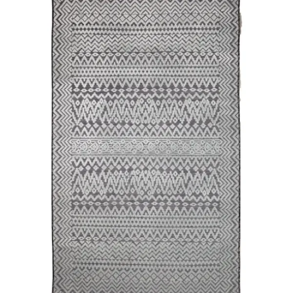 Outdoor Rugs-Kirkland's Home Navy Embellished Indoor/Outdoor Area Rug, 7X7 Blue/White