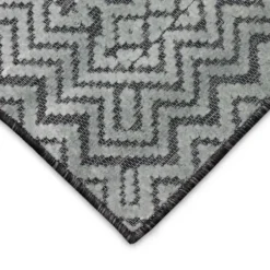 Outdoor Rugs-Kirkland's Home Navy Embellished Indoor/Outdoor Area Rug, 7X7 Blue/White