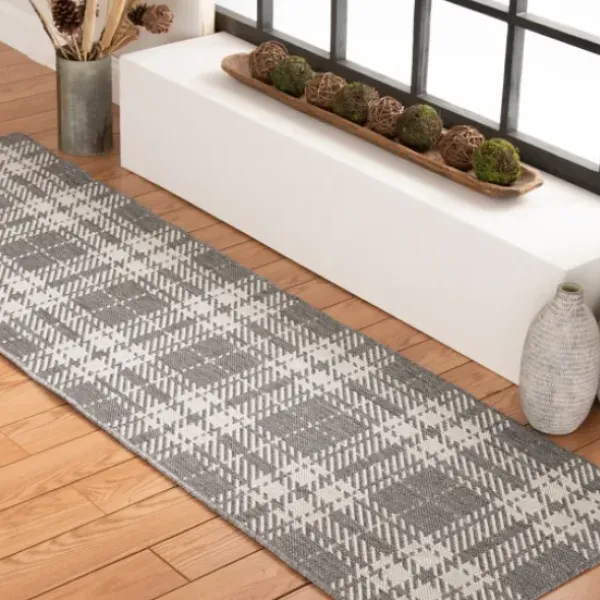 Outdoor Rugs-Kirkland's Home Navy Embellished Scroll Indoor/Outdoor Rug, 4X7 Blue/White