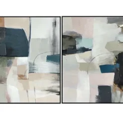 Framed Art-Kirkland's Home Navy Escape Framed Canvas Art Prints, Set Of 2 White/Gray/Blue