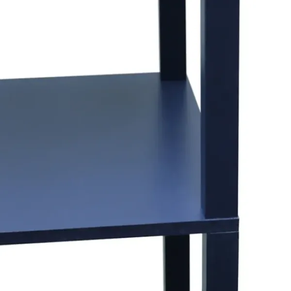 Floor Lamps-Kirkland's Home Navy Etagere Shelf Charging Floor Lamp Blue