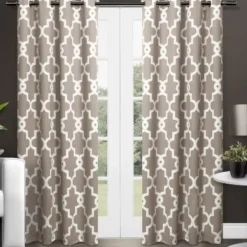 Curtains & Drapes-Kirkland's Home Navy Farmhouse Stripe Curtain Panels, Set Of 2 White/Blue
