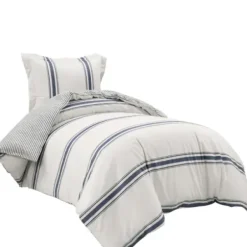 Duvets-Kirkland's Home Navy Farmhouse Stripe 2-Pc. Twin Xl Duvet Set Blue