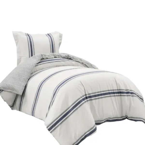 Duvets-Kirkland's Home Navy Farmhouse Stripe 2-Pc. Twin Xl Duvet Set Blue