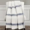 Blankets & Throws-Kirkland's Home Navy Farmhouse Stripe Throw Blue