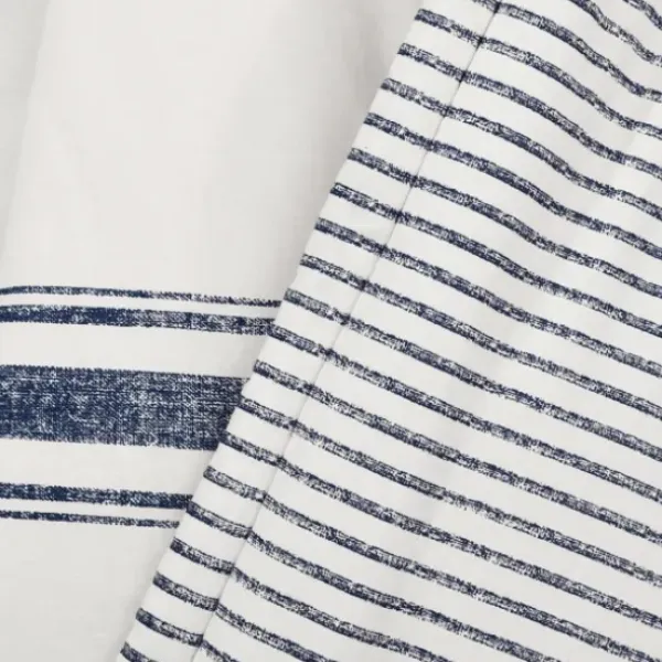 Blankets & Throws-Kirkland's Home Navy Farmhouse Stripe Throw Blue