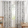 Curtains & Drapes-Kirkland's Home Navy Faux Linen Curtain Panel Set, 84 In. Blue