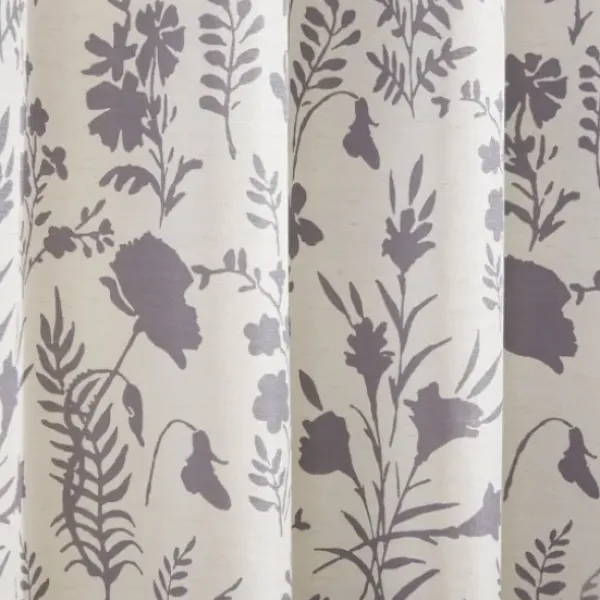 Curtains & Drapes-Kirkland's Home Navy Faux Linen Curtain Panel Set, 84 In. Blue