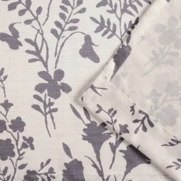 Curtains & Drapes-Kirkland's Home Navy Faux Linen Curtain Panel Set, 84 In. Blue