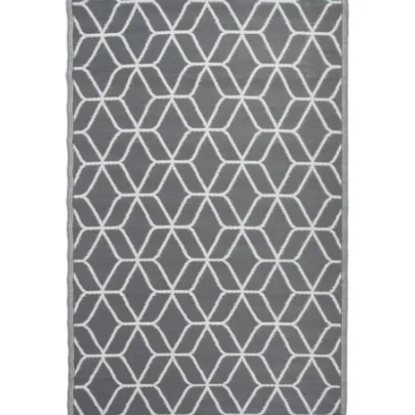 Outdoor Rugs-Kirkland's Home Navy Floral Burst Outdoor Area Rug, 5X7 Blue/Gray