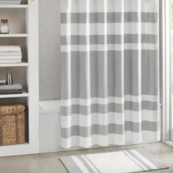 Shower Curtains-Kirkland's Home Navy Floral Cotton Shower Curtain Blue/Multi