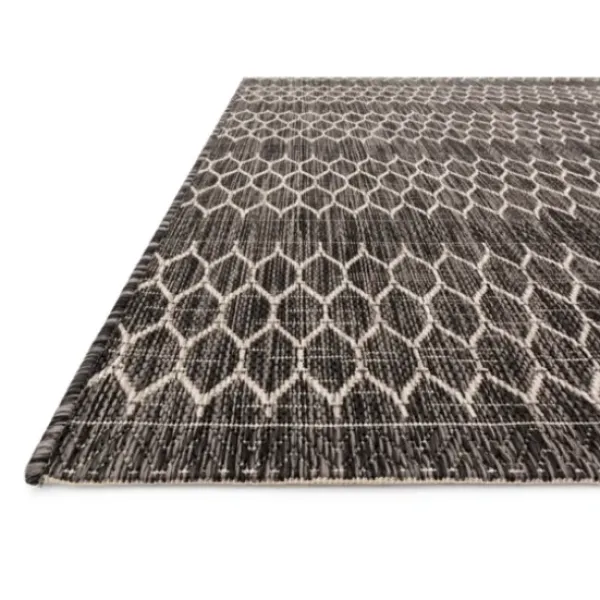 Outdoor Rugs-Kirkland's Home Navy Geo Lattice Outdoor Area Rug, 7X9 Blue