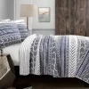 Quilts-Kirkland's Home Navy Geometric 3-Pc. King Quilt Set Blue/White