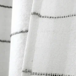 Shower Curtains-Kirkland's Home Navy Jacquard Pom Pom Cotton Shower Curtain Blue