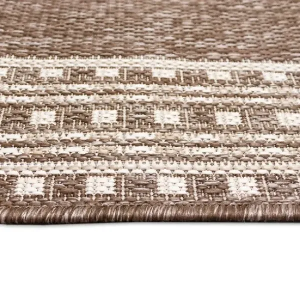 Outdoor Rugs-Kirkland's Home Navy Linear Macy Indoor/Outdoor Area Rug, 7X9 Blue