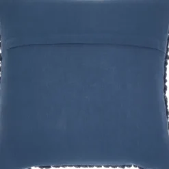 Pillows-Kirkland's Home Navy Looped Yarn Wool Pillow Blue