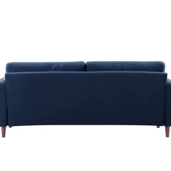 Sofas & Loveseats-Kirkland's Home Navy Lumbar Eucalyptus Sofa Blue