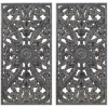 Wall Plaques-Kirkland's Home Navy Madison Park Floral Wall Plaques, Set Of 2 Blue